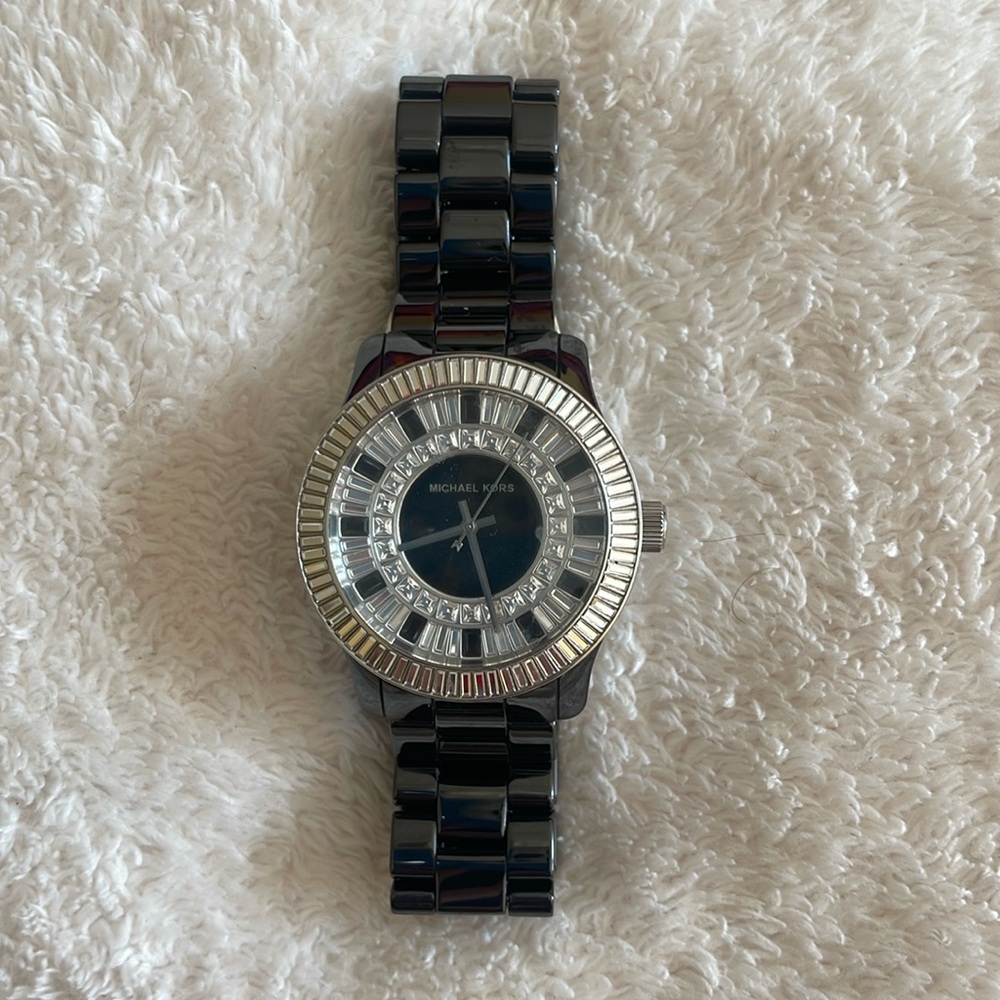 Michael KORS baguette black ceramic women’s watch